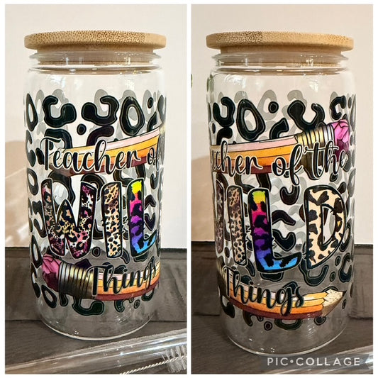 Teacher of Wild Things 16 oz Class Cup with Bamboo Lid