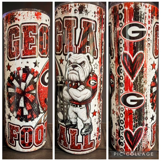 GA Bulldogs 20 oz Tumbler